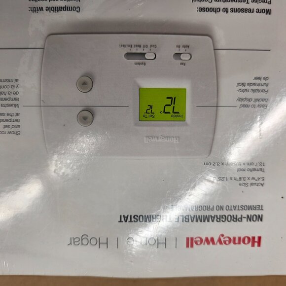 Honeywell Digital Non-programmable Thermostat for Heat PUMPS Rth 3100c - Picture 12 of 12
